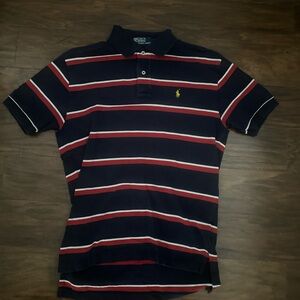 Polo by Ralph Lauren Navy Polo with Red and White Stripes
